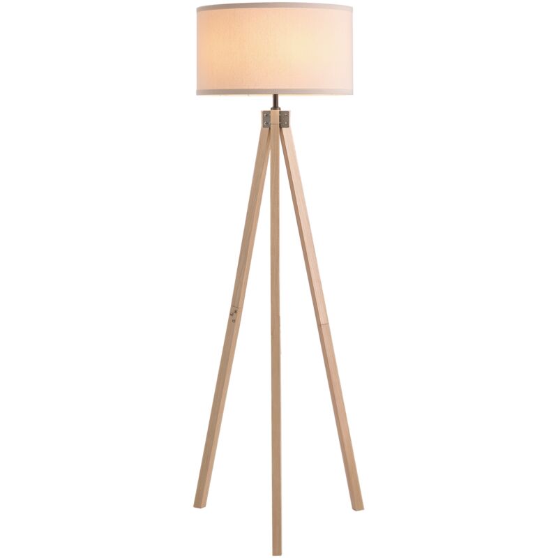 Image of Homcom - Wood Tripod Floor Lamp&hellip;
