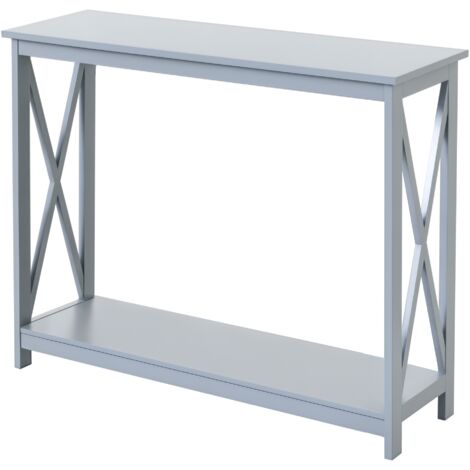HOMCOM Wooden Console Table Storage Drawer Shelf Entryway Display Stand