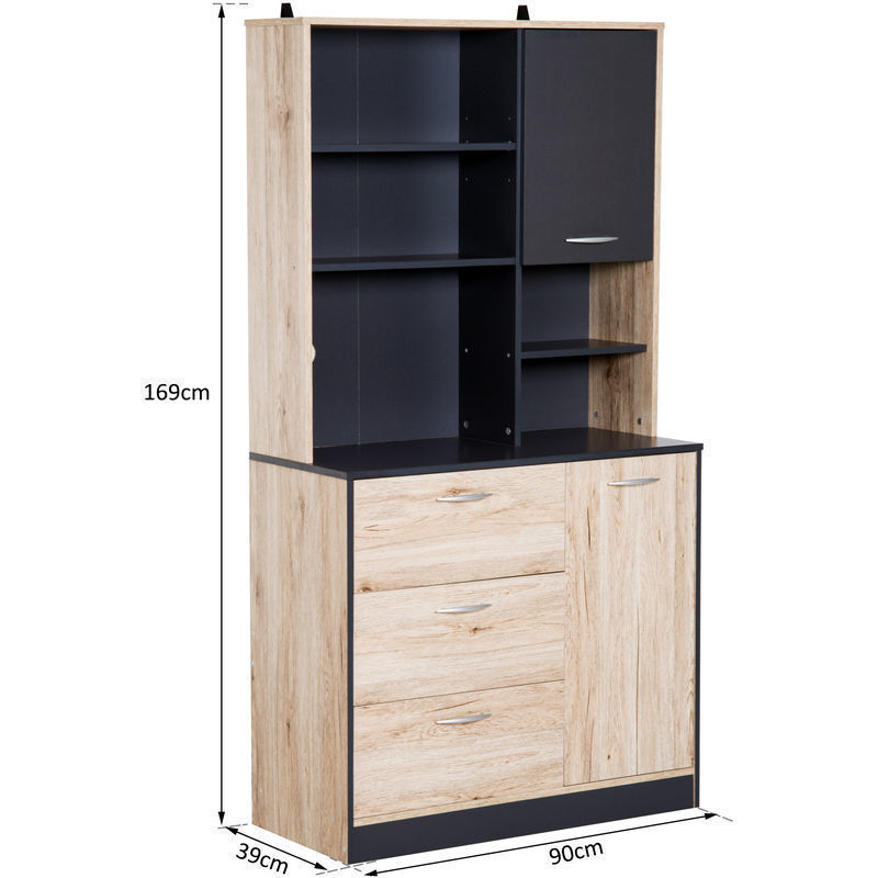 Homcom Wooden Freestanding Kitchen Multi Purpose Storage Cabinet