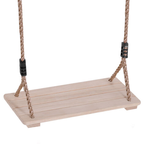 Homcom Wooden Garden Swing Seat Outdoor Pine Wood Swing