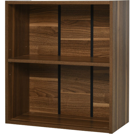 main image of "Homcom Wooden Wood 2 Tier Storage Unit Cabinet Home"