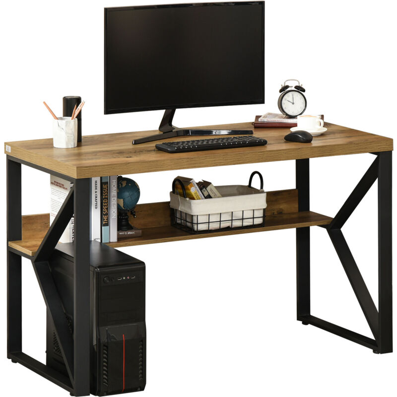 Writing Desk Computer Table Home Office PC Laptop Workstation w/ CPU Stand - Homcom