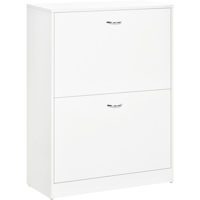 

Zapatero de Madera Armario para Zapatero 2 Puertas Abatibles 60x24x80cm Blanco - Blanco