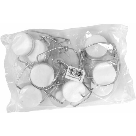 Home 1203600 Dama Confezione 10 Tappi Vetro, 5 lt, Bianco, unità