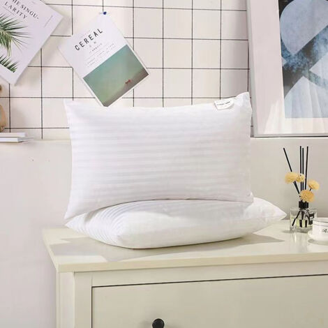 Home 2-pack Striped Polyester Bed Pillow Core