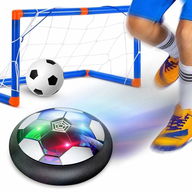 Home Air Power Football, Hover Football Ballon de Foot Enfants Hover Soccer Ball avec coloré Lumière led, usb Rechargeable Ballons Football de Jouet