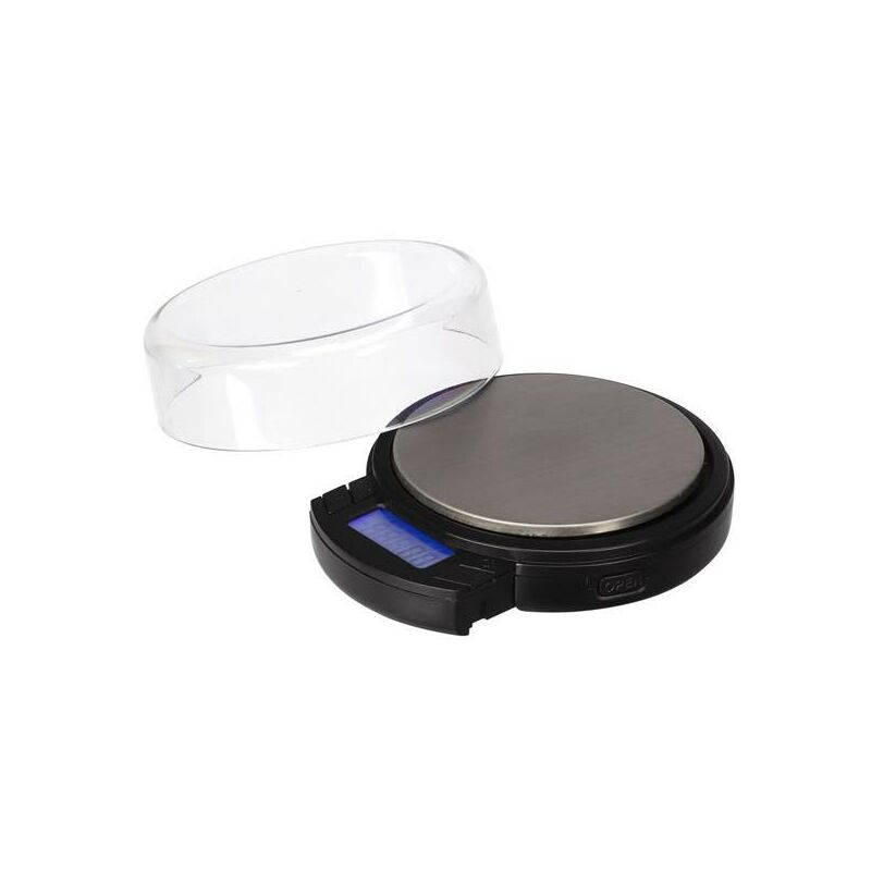 Image of Digital mini round precision scale - 500 g / 0.1 g with retractable lcd display