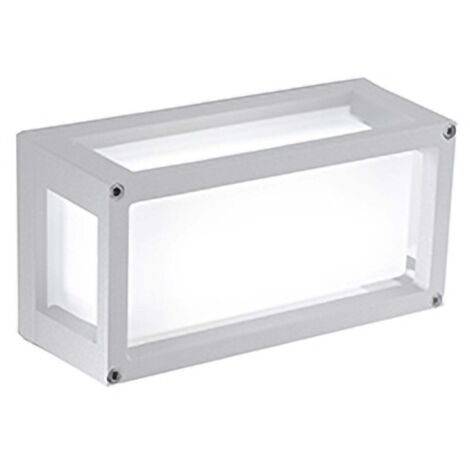 Home Applique et Plafonnier 12,2x25x9,5 cm en Aluminium moulé sous pression Blanc Mat IP54 pour Intérieur et Extérieur avec douille E27, 42W max
