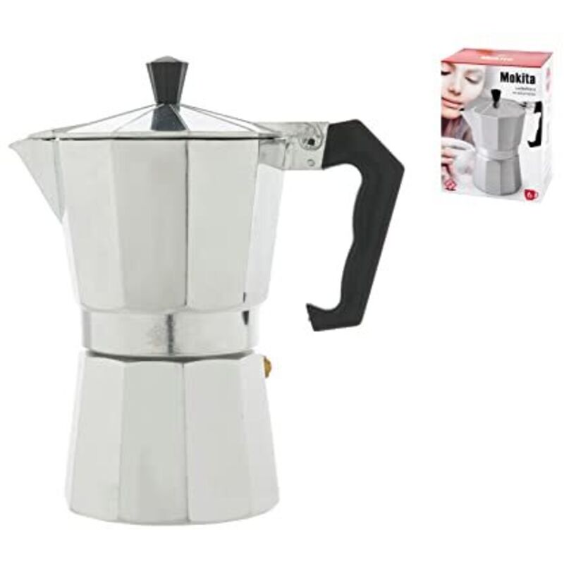 Caffettiera Mokita Home in alluminio da 6 tazze