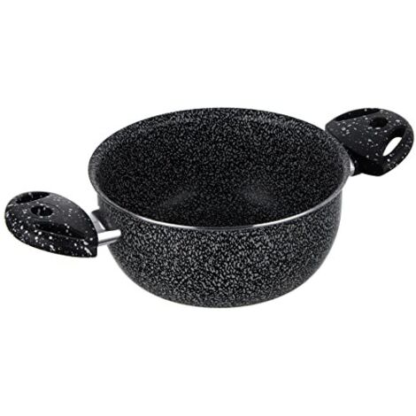 Home Casseruola Due Manici Antiaderente Stone Cm18 Pentole E Preparazione Cucina, Antracite, 18 cm