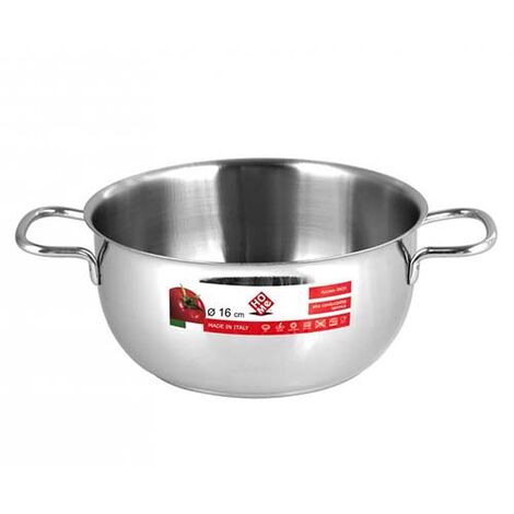 HOME Casseruola Inox Due Manici Pentole cucina