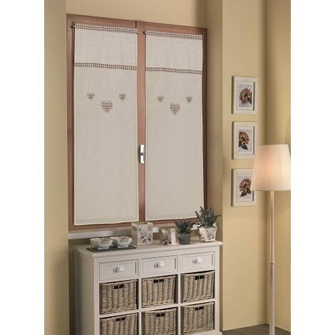 HOME COLLECTION - COPPIA TENDINE CHERIE60X150 CM GRIGIO IN POLIESTERE
