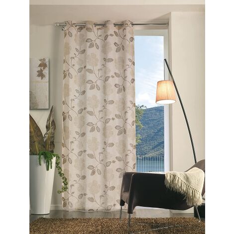 Home Collection IVY135 Tenda Ivy, Poliestere, Tortora, 140x280 cm