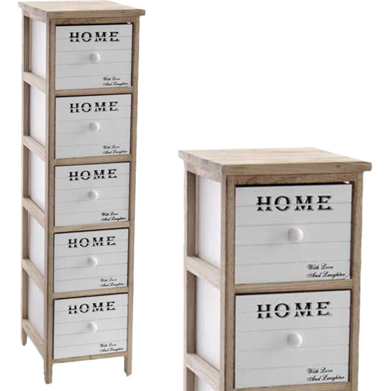 Home Commode décorative étroite 5 tiroirs, livrée montée Home Commode décorative étroite 5 tiroirs, livrée montée