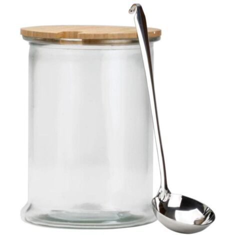 HOME DECO FACTORY CMKA1574 Vaso, Legno/Inox/Vetro, Trasparente/Marrone, Taglia Unica