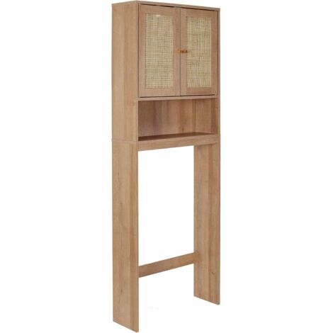 HOME DECO FACTORY, HD0228, Modèle Bali, Collection Natural Crush, Meuble, Meuble de salle de bain, Meuble WC, 60 x 166 x 20 cm, Marron