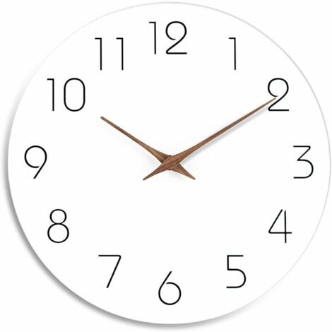 Home Decor 10 Inch Silent Wooden Wall Clock (Style A)