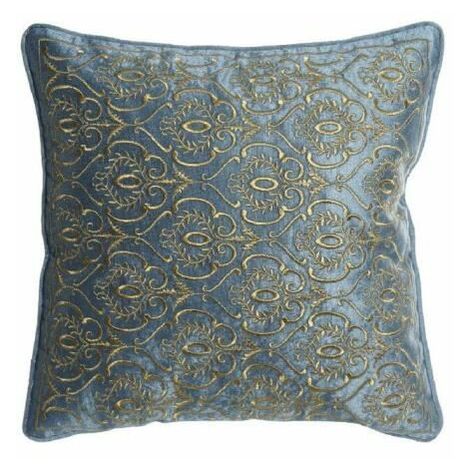 Home Decor Coussin en Velours Doré Polyester Bleu, (45 X 10 X 45 cm) confortable et résistant