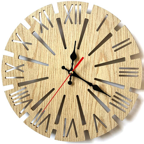 Home Decor, Horloge Vintage Horloge Bon Artisanat Horloge de Style Européen Horloge Rustique pour Bureau à Domicile (Beige)