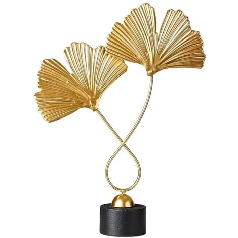 TLILY Home Decor Iron Golden Ginkgo Leaf Ornaments