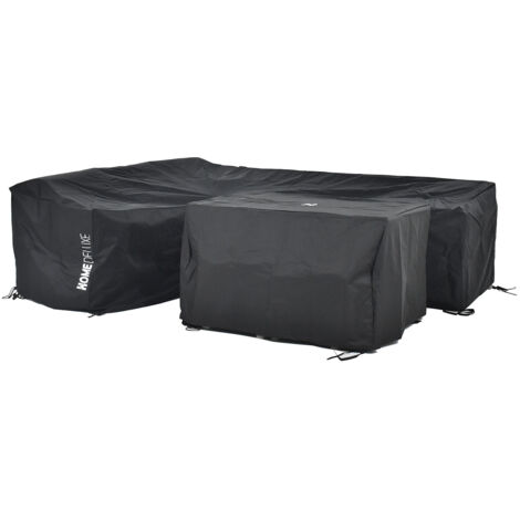 HOME DELUXE - Abdeckung CAPE BAHIA - Farbe: Schwarz I Abdeckung, Schutzhülle, Abdeckhaube  Regenschutzplane Regenabdeckung Für Sitzgruppe
