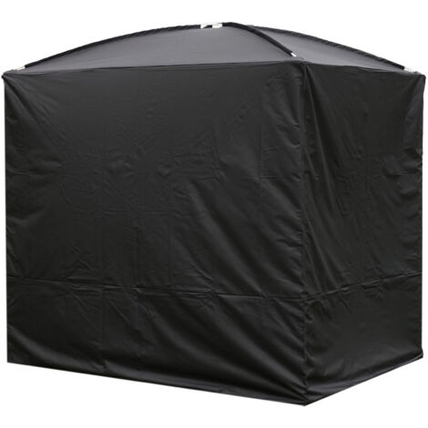HOME DELUXE - Abdeckung Gartenliege CAPE PROVENCE, Maße 236 x 180 x 210 cm, Farbe: Schwarz I Hollywoodschaukel Sonnenliege Schaukelliege Regenschutzplane Regenabdeckung Für Hollywoodschaukel