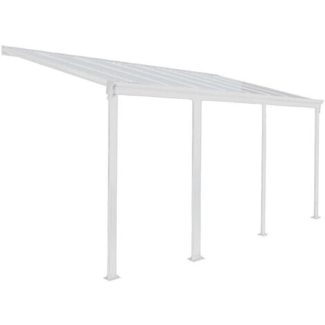 Home Deluxe - Abri de terrasse SOLIS  Couleur : blanc, Dimension : 618 / 625 x 303 / 300 x 278 / 226 cm