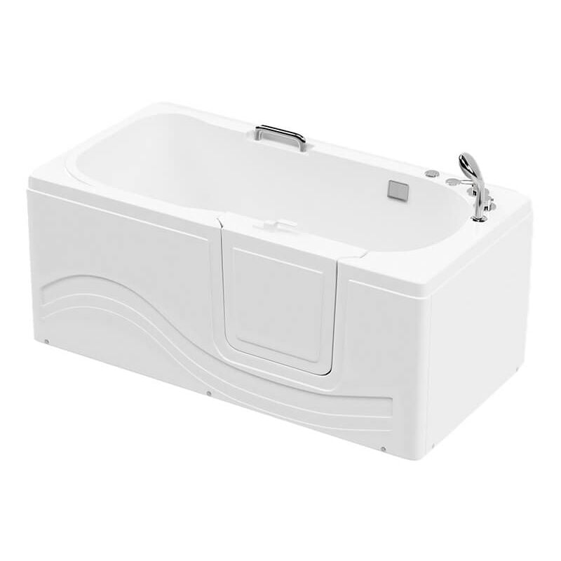 Home Deluxe - Baignoire pour personnes âgées couchée avec fonction balnéo vital m - 153 x 76 cm Sortie latérale : droite