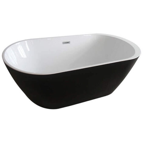 Home Deluxe - Bañera exenta CODO - 170 x 80 cm Negro