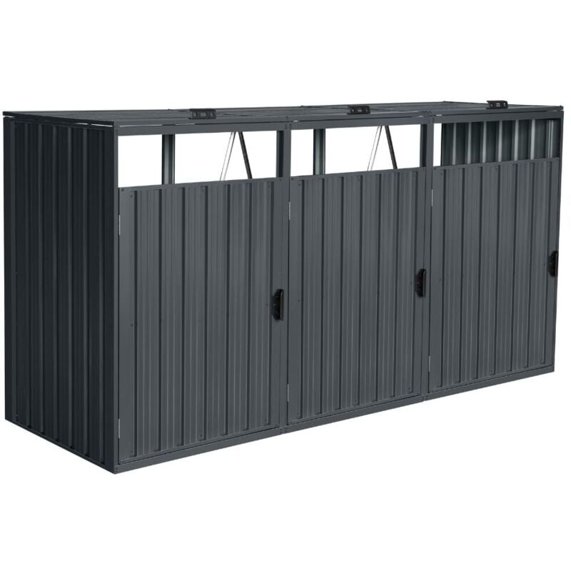 Home Deluxe - Coffre à déchets à trois portes cubo - 3x 240L Quantité 3