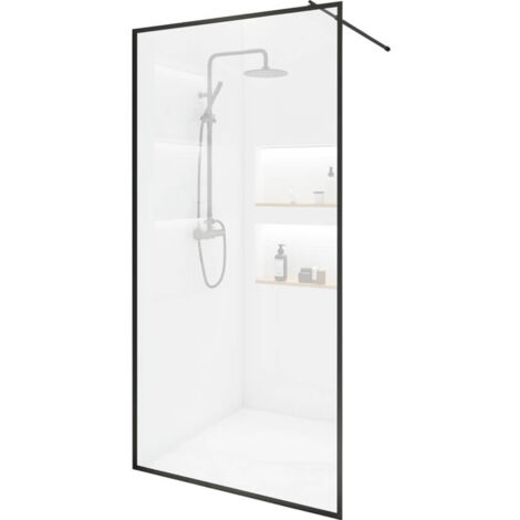 HOME DELUXE - cabina doccia vetro ESG BAKI telaio nero  Dimensioni: 120x200 cm