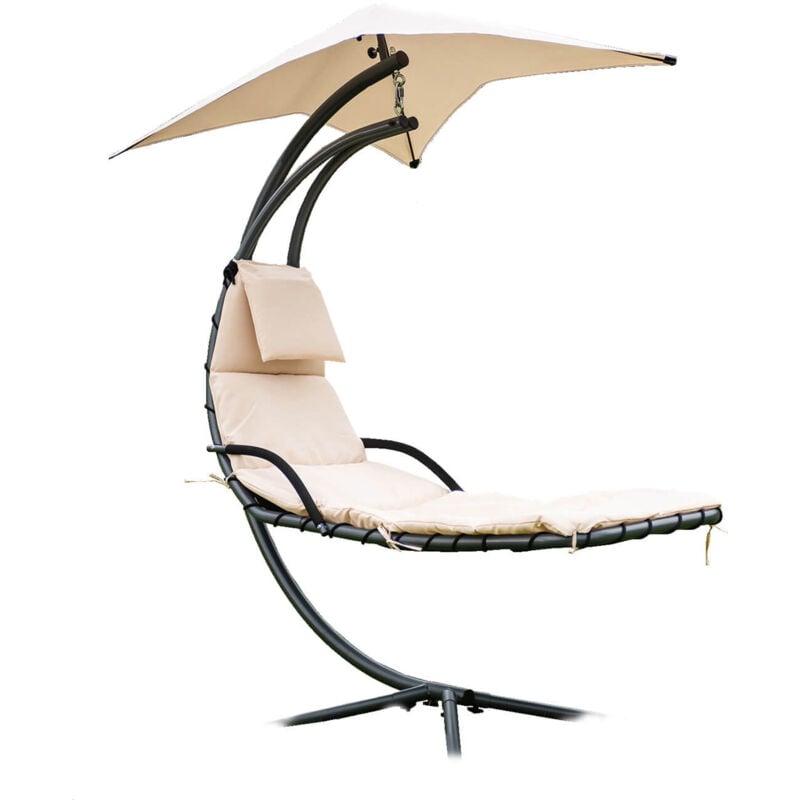 Home Deluxe - Chaise longue flottante avec toit solaire san remo