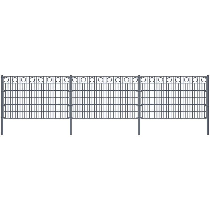 Morata cercle, clôture de jardin, clôture en treillis Hauteur : 80 cm / Longueur : 10 m sans poteaux d'angle
