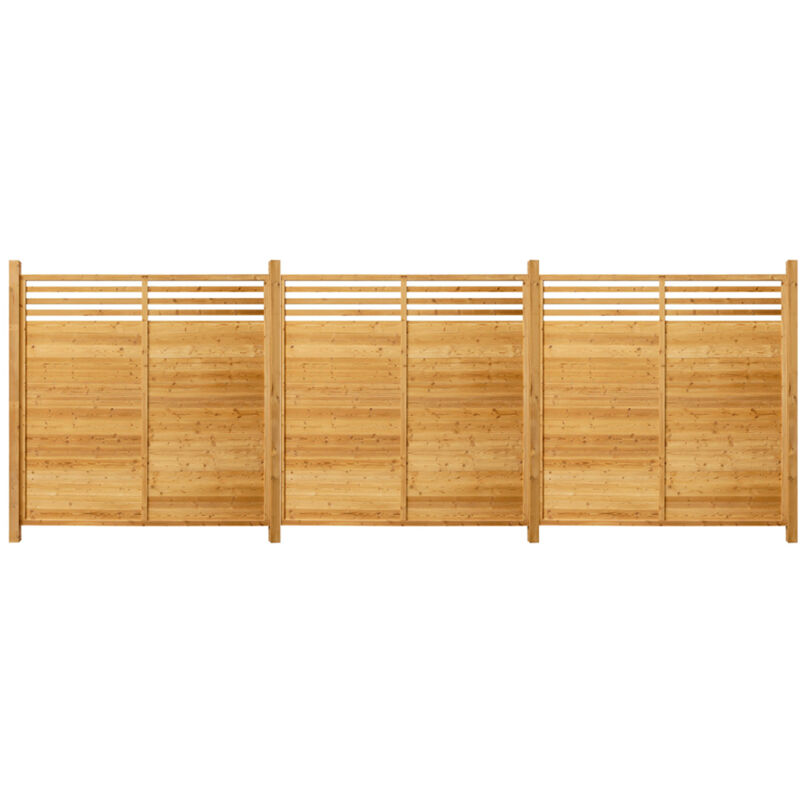 Clôture pare-vue en bois soma - 180 x 180 cm Taille : 3x élément + 4x poteaux - Home Deluxe