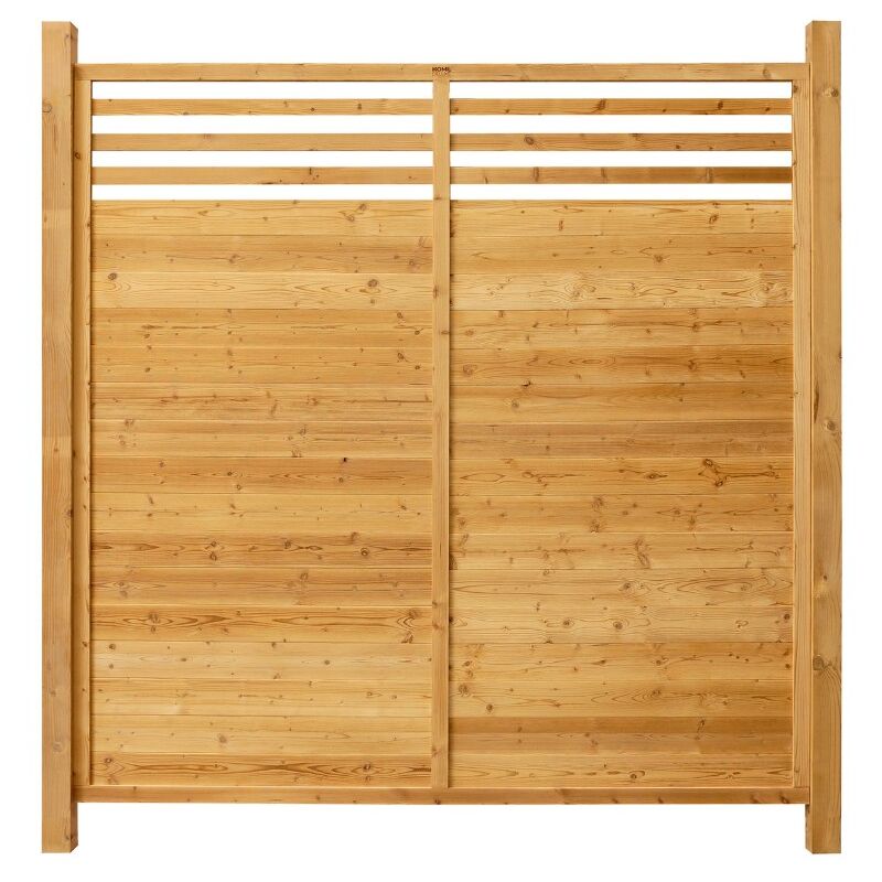 Home Deluxe - Clôture pare-vue en bois soma - 180 x 180 cm Taille : 1x élément + 2x poteaux