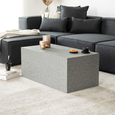 HOME DELUXE - Couchtisch Marmor AMIRI L Farbe: Grau, Größe: 95 x 40 x 50 cm Couchtisch Marmor Tisch
