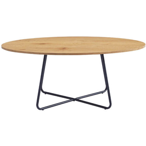 HOME DELUXE - Couchtisch Oval NOVARIS 110 x 66 x 47 cm - Oiled OakSofatisch, Wohnzimmertisch, Wohnzimmer  Sofatisch Wohnzimmertisch