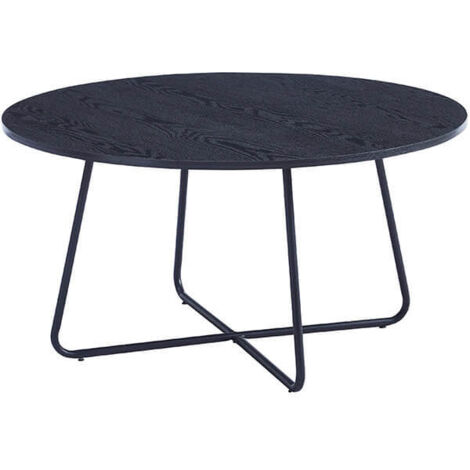 HOME DELUXE - Couchtisch Rund NOVARA 88 x 47 cm- Dark OakSofatisch, Wohnzimmertisch, Wohnzimmer  Sofatisch Wohnzimmertisch