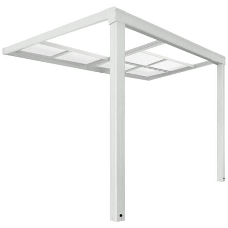 HOME DELUXE - Cubierta para terraza SOLIS DELUXE  Color: Blanco, Tamaño: 290 x 295 x 233 / 272 cm
