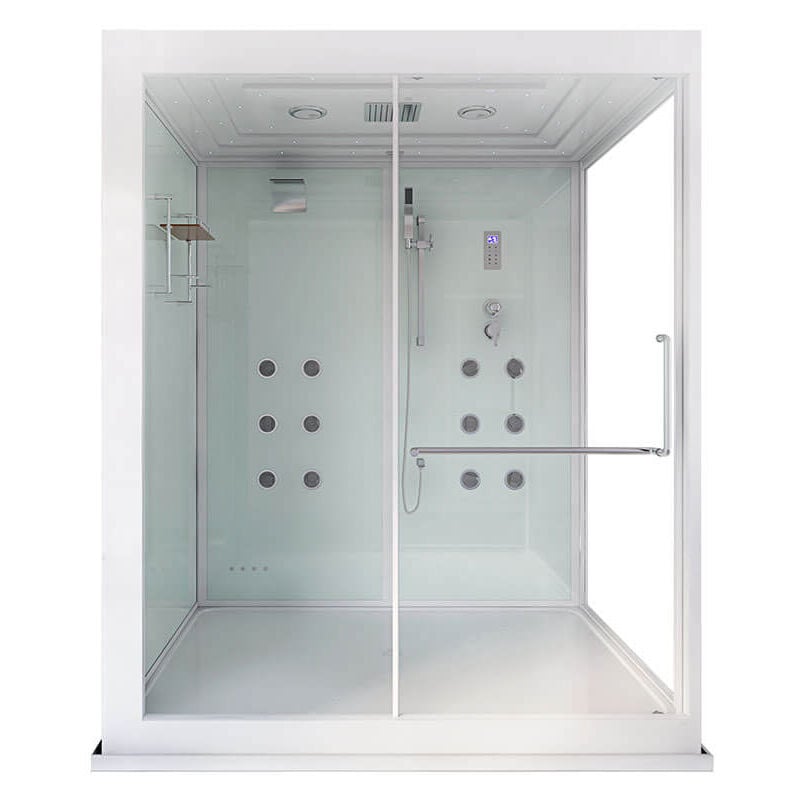 Home Deluxe - Douche à vapeur avec cascade et éclairage led design xl - 180 x 130 cm