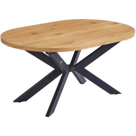 HOME DELUXE Light Oak Küchentisch, Esszimmer, Esszimmertisch Tisch Esszimmertische Runder Esstisch