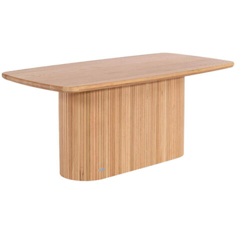 HOME DELUXE Esstisch RABOS – Natur, Eiche geölt (220 x 75 x 100 cm)  Massiver Holztisch im modernen Design für Esszimmer & Küche  Esstisch Eiche geölt, Massivholz Esstisch, Eiche geölt Tisch, moderner