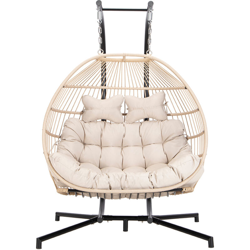 Home Deluxe - fauteuil suspendu loma – 2 places beige