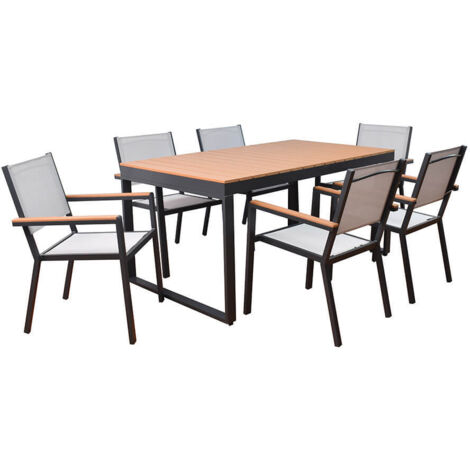 HOME DELUXE Garten-Sitzgruppe SIERA SEDIA aus robustem Aluminium  Gartenmöbel, Gartengarnitur, Balkontisch, Terrassenmöbel  Gartenmöbel Tisch Balkontisch Klappbar