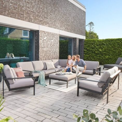 HOME DELUXE - Gartenlounge Aluminium RIO  Größe: XXL  Gartenmöbel Sitzgruppe Lounge Garnitur