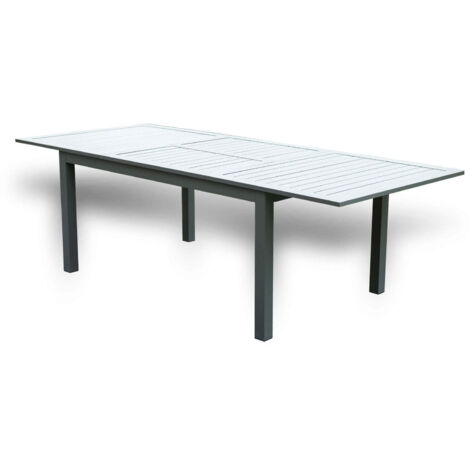HOME DELUXE - Gartentisch ausziehbar - CASA - Gestell und Tischplatte Aluminium, ca. 160 (240) x 100 x 74 cm - inkl. Zubehör I Gartenmöbel Ausziehtisch Balkonset  Lounge Gartenmöbel Gartenmöbel Kunsts