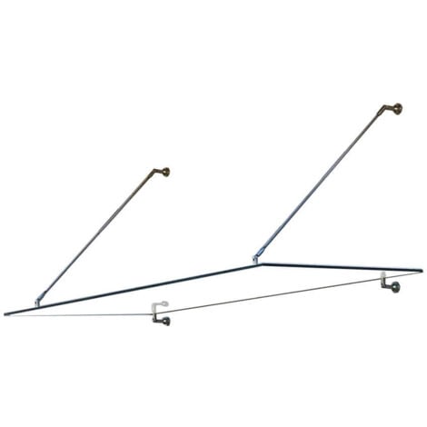 HOME DELUXE 200 x 90 cm - Verbundsicherheitsglas (VSG) - Verschiedene Größen - V2A rostfreies Edelstahlzubehör Glasvordach Vordach Vsg Türvordach