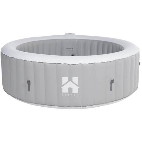 Home Deluxe - Hidromasaje exterior SPLASH - Ø208 cm 6 personas  Color: Gris