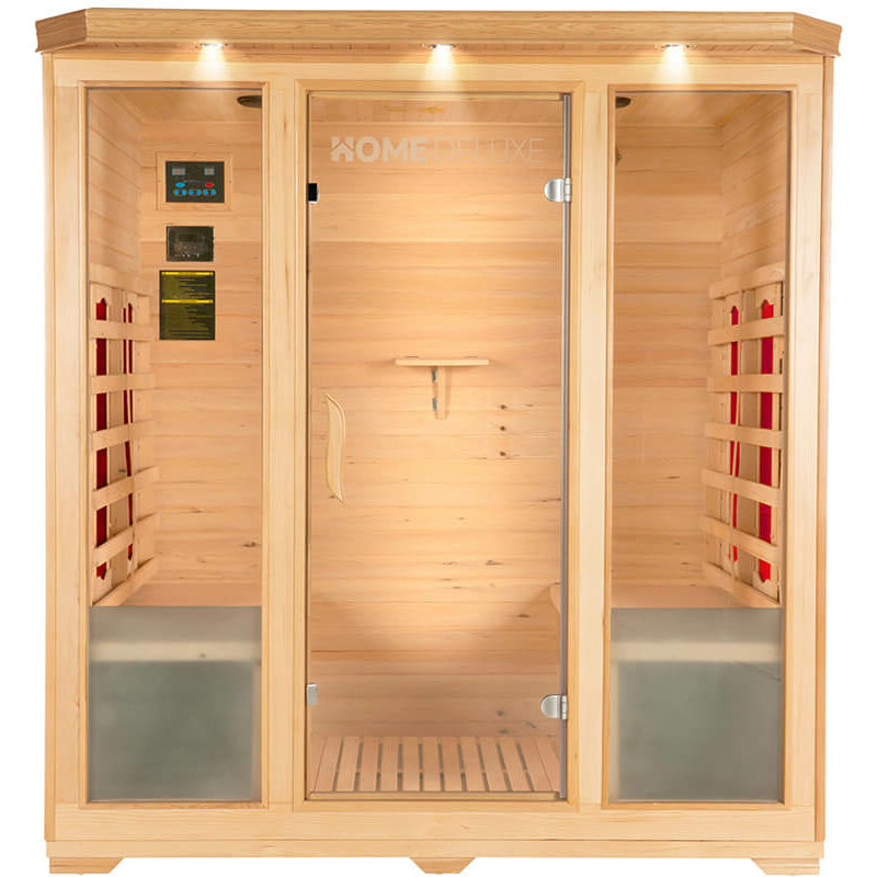 Home Deluxe Infrarotkabine bali xl – 175 x 120 x 190 cm für 4 Personen, 8 Keramikstrahler, Holz Hemlocktanne i Infrarotsauna, Sauna,  - Onlineshop ManoMano