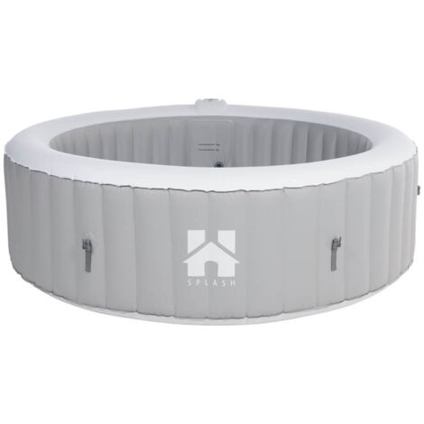 Home Deluxe – Jacuzzi gonflable extérieur 6 personnes – Ø208 cm avec coussins et porte-boisson – Toit solaire inclus – Chauffage jusqu'à 40°C